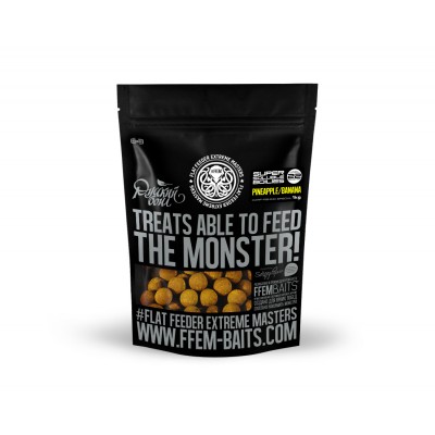FFEM Бойлы растворимые пылящие Soluble Boilies Pineapple + Banana Zip-lock 22мм 1кг