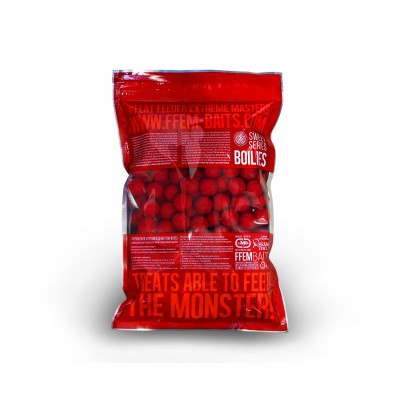 Вареные бойлы FFEM Super Jam Boilies Strawberry 20mm 1kg