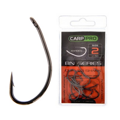 Крючки Carp Pro Black Nickel Curved Shank №6