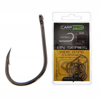 CARP PRO Крючок Black Nickel Wide Gape Classics №8 10шт