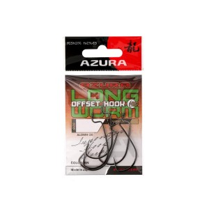 Крючки Azura Long Offset Worm Hook №1/0