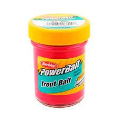 BERKLEY Паста форелевая ярко красная PowerBait Trout Bait Fluorescent Red