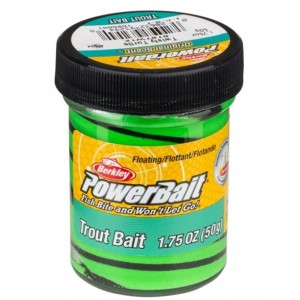 BERKLEY Паста форелевая двухцветная зелено черная PowerBait Trout Bait Swirls Twisty Turtle