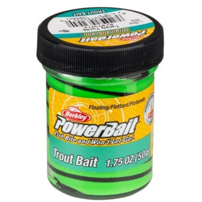 BERKLEY Паста форелевая двухцветная зелено черная PowerBait Trout Bait Swirls Twisty Turtle