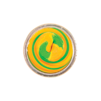 BERKLEY Паста форелевая трехцветная желто оранжево зеленая Triple Swirls Crazy Carnival