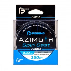F-FISHING Леска Azimuth Spin Cast 150м 0,30мм 11,8кг/26lb