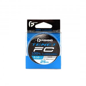 F-FISHING Леска Tenet Fluorocarbon 25м 0,10мм 1,1кг/2,4lb