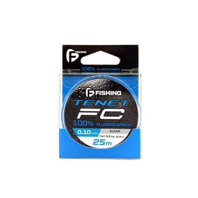 F-FISHING Леска Tenet Fluorocarbon 25м 0,10мм 1,1кг/2,4lb