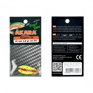 AKARA Блесна колеблющаяся Trout Time Megami 35 3,8г 33
