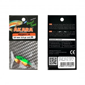 AKARA Блесна колеблющаяся Trout Time Megami 35 3,8г 36