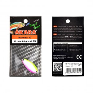 AKARA Блесна колеблющаяся Trout Time Namida 30 3г 55