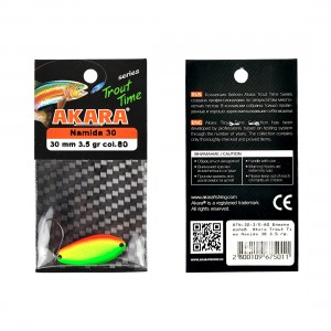 AKARA Блесна колеблющаяся Trout Time Namida 30 3,5г 80
