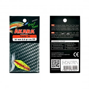 AKARA Блесна колеблющаяся Trout Time Tanto 30 2,2г 33