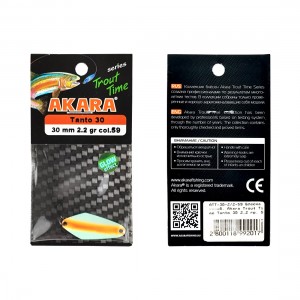 AKARA Блесна колеблющаяся Trout Time Tanto 30 2,2г 59