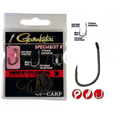 GAMAKATSU Крючок G-Carp Specialist PTFE R №6 10шт