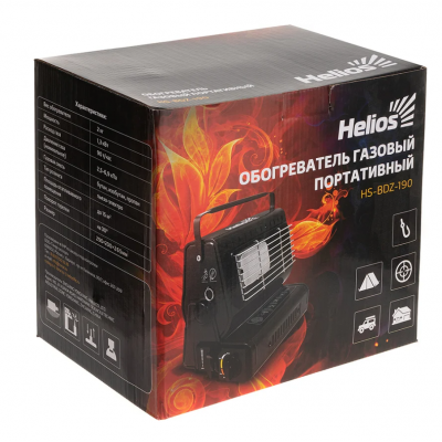 HELIOS Обогреватель газовый портативный с переходником
