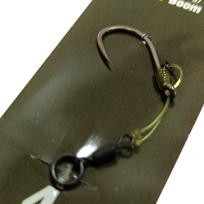 Поводок готовый Korda Hinge Rig Mouth Trap 25lb IQ-2 20lb Choddy Barbless №4 3шт