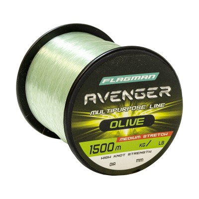 FLAGMAN Леска Avenger Olive Line 1500м 0.25мм 6.8кг/15lb
