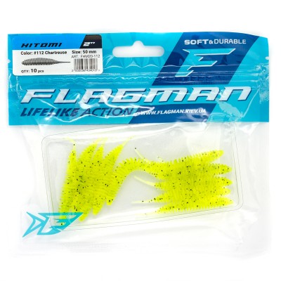 Виброхвост Flagman Hitomi 2" #112 Chartreuse