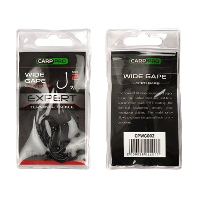CARP PRO Крючок Teflon Wide Gape №2 7шт