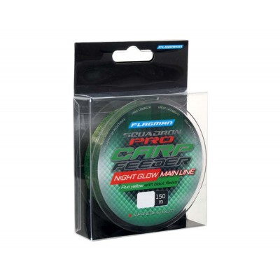 FLAGMAN Леска Squadron Pro Carp Feeder Night Glow Line 150м 0.265мм