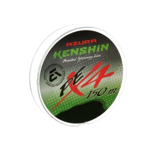 AZURA Шнур плетеный Kenshin PE X4 150м Chartreuse 0,117мм 3,2кг 7lb