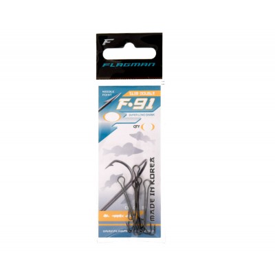 FLAGMAN Крючок двойной Double Hook Slim F-91 №8 5шт