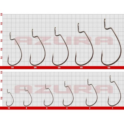 AZURA Крючок Kenshin Offset Hook №04 5шт