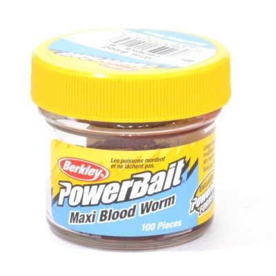 BERKLEY Мотыль искусственный крупный PowerBait Maxi Blood Worms