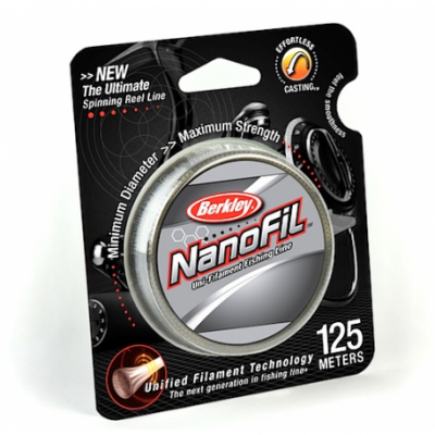 BERKLEY Шнур Nanofil 125м полупрорачный 0,15мм 7,6кг Nebel-Transparent