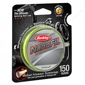 BERKLEY Шнур Nanofil 125м яркозеленый 0,20мм 12,6кг Hi-Vis Chartreuse