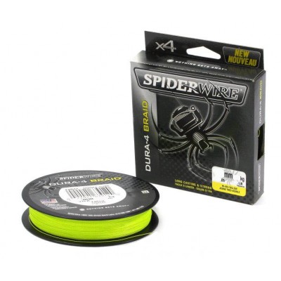 SPIDERWIRE Шнур плетеный Х4 Dura Braid 300м яркожелтый 0,17мм 15,0кг 33lb Yel