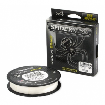 SPIDERWIRE Шнур плетеный Х4 Dura Braid 300м полупрозрачный 0,25мм 23,2кг 51lb