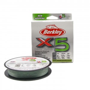 BERKLEY Шнур плетеный X5 150м темнозеленый 0,06мм 6,4кг