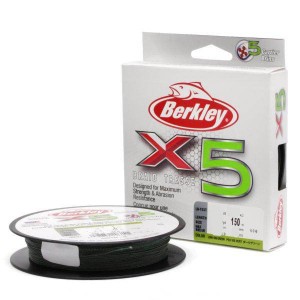 BERKLEY Шнур плетеный X5 150м темнозеленый 0,20мм 20,6кг