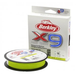 BERKLEY Шнур плетеный X9 150м яркожелтый 0.20мм 20.6кг (Уценка)