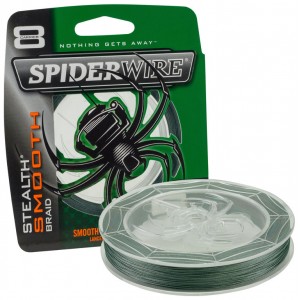 SPIDERWIRE Шнур плетеный Х8 Braid Stealth Smooth 150м темнозеленый 0,05мм 5,4кг