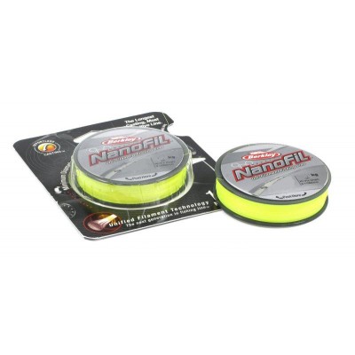 BERKLEY Шнур Nanofil 125м яркожёлтый 0,15мм 7,6кг Hi-Vis Chartreuse