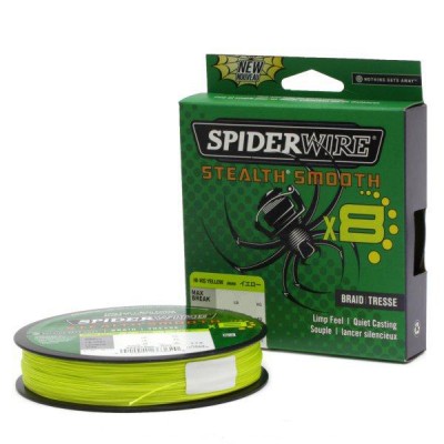 SPIDERWIRE Шнур плетеный Х8 Braid Stealth Smooth 150м яркожелтый 0,09мм 7,5кг