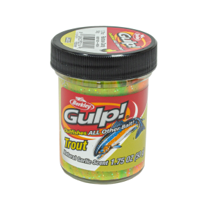 BERKLEY Паста форелевая чесночная Gulp Dough Natural Scent Garlic Rainbow Candy