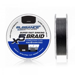 ELEGANCE FEEDER PRO Шнур Fast Sinking Feeder 135м Braid Black 0,08мм 6,2кг