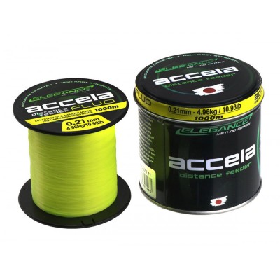 ELEGANCE METHOD Леска Accela Distance Feeder Fluo 1000м 0,21мм 4,96кг