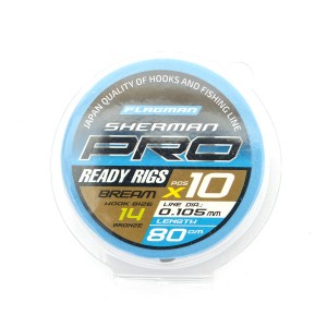 FLAGMAN Поводок готовый Sherman Pro Bream Ready Rigs №14 d0.105мм 80см 10шт