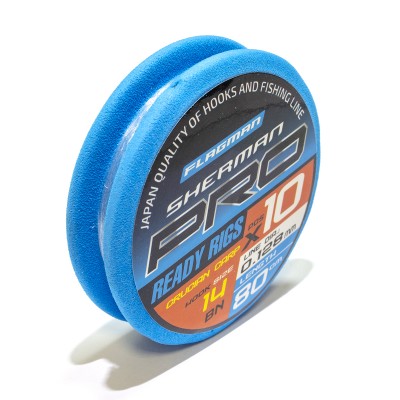 FLAGMAN Поводок готовый Sherman Pro Crucian Carp Ready Rigs №14 d0.128 80см 10шт