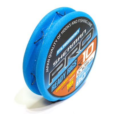 FLAGMAN Поводок готовый Sherman Pro Crucian Carp Ready Rigs №16 d0.105 80см 10шт