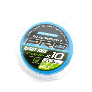 FLAGMAN Поводок готовый Sherman Pro Carp Ready Rigs №12 d0.128 80см 10шт