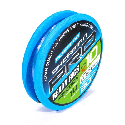 FLAGMAN Поводок готовый Sherman Pro Feeder Ready Rigs №14 d0.128мм 80см 10шт