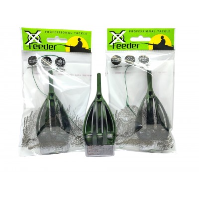 X-FEEDER Монтаж фидерный донный Tverskaya 110г кормушка Tverskaya 2 крючка