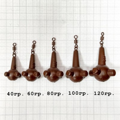 F-FISHING Грузило маркерное булава 100г brown ВР