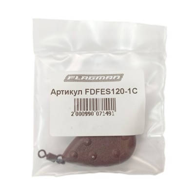 FLAGMAN Грузило Капля плоское с вертлюгом 120г brown ВР